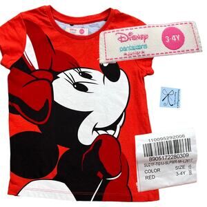 Disney x Pantaloons Junior Minnie Mouse T-Shirt Kids Sz 3-4Y